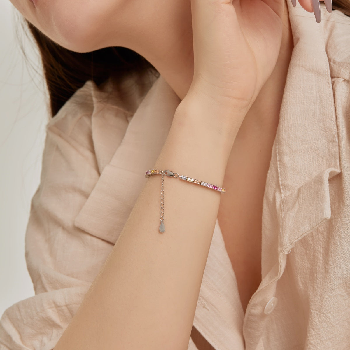 [Revel Jewelry]繊細なロマンティックハート型恋人ブレスレット