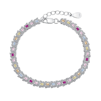 [Revel Jewelry]繊細なマルチカットカラフルデイリーブレスレット