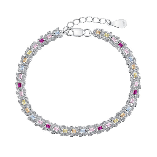 [Revel Jewelry]Delicate Colorful Multi Cut Daily Bracelet