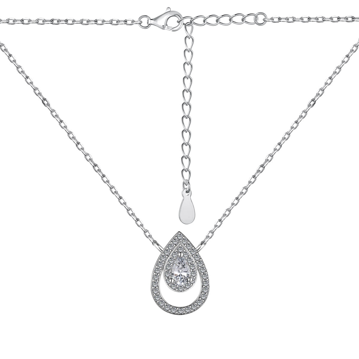 [Revel Jewelry]Sparkling Pear Cut Necklace
