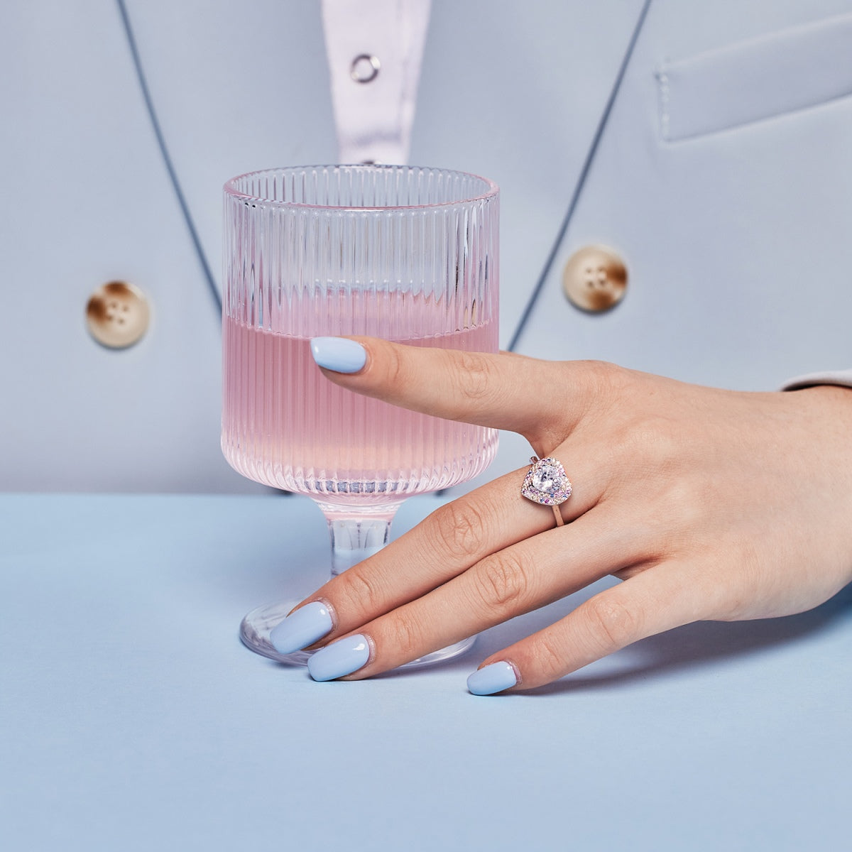 [Revel Jewelry]Delicate Ebullient Heart Shape Wedding Ring