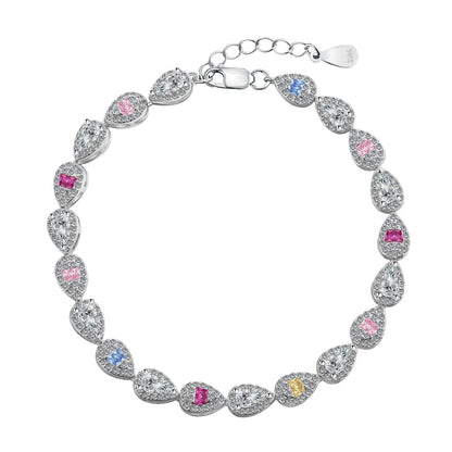 [Revel Jewelry]0.25 Carat Radiant Water Drop Shape Daily Bracelet