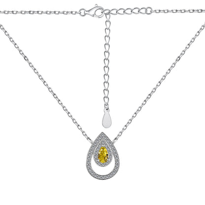 [Revel Jewelry]Sparkling Pear Cut Necklace