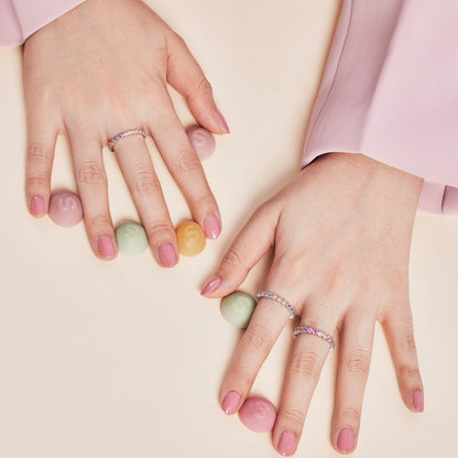 [Revel Jewelry]Radiant Sparkling Round Cut Daily Ring