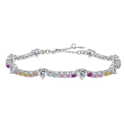 [Revel Jewelry]ロマンチックなハート型ラウンドカットラバーブレスレット