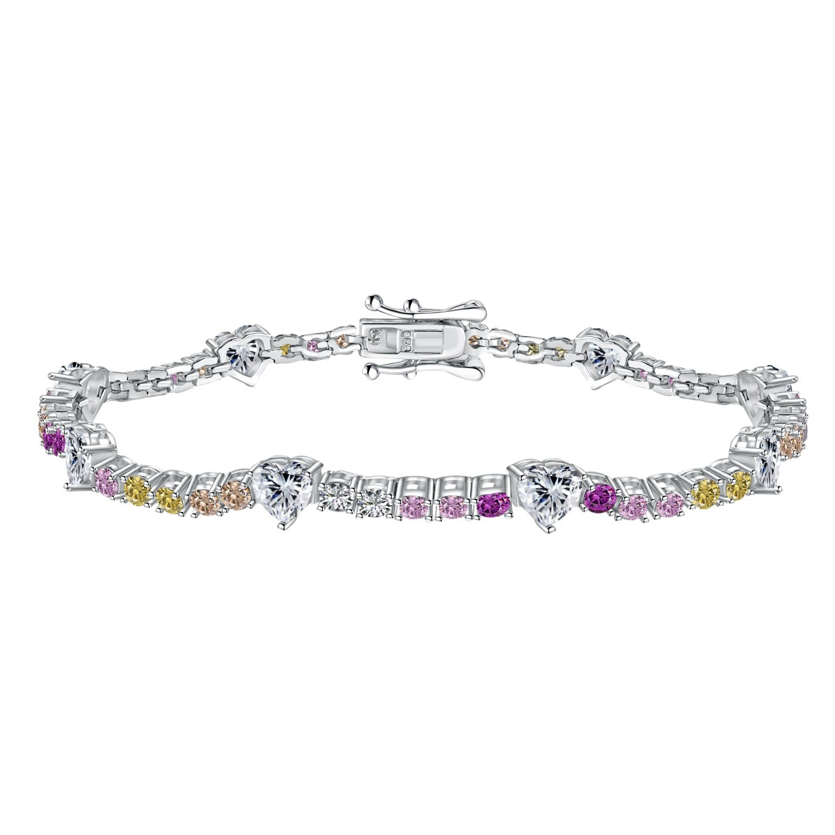 [Revel Jewelry]ロマンチックなハート型ラウンドカットラバーブレスレット
