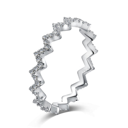 [Revel Jewelry]Delicate Enchanting Wave Shape Daily Ring