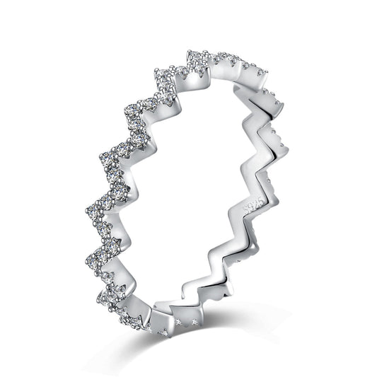 [Revel Jewelry]Delicate Enchanting Wave Shape Daily Ring