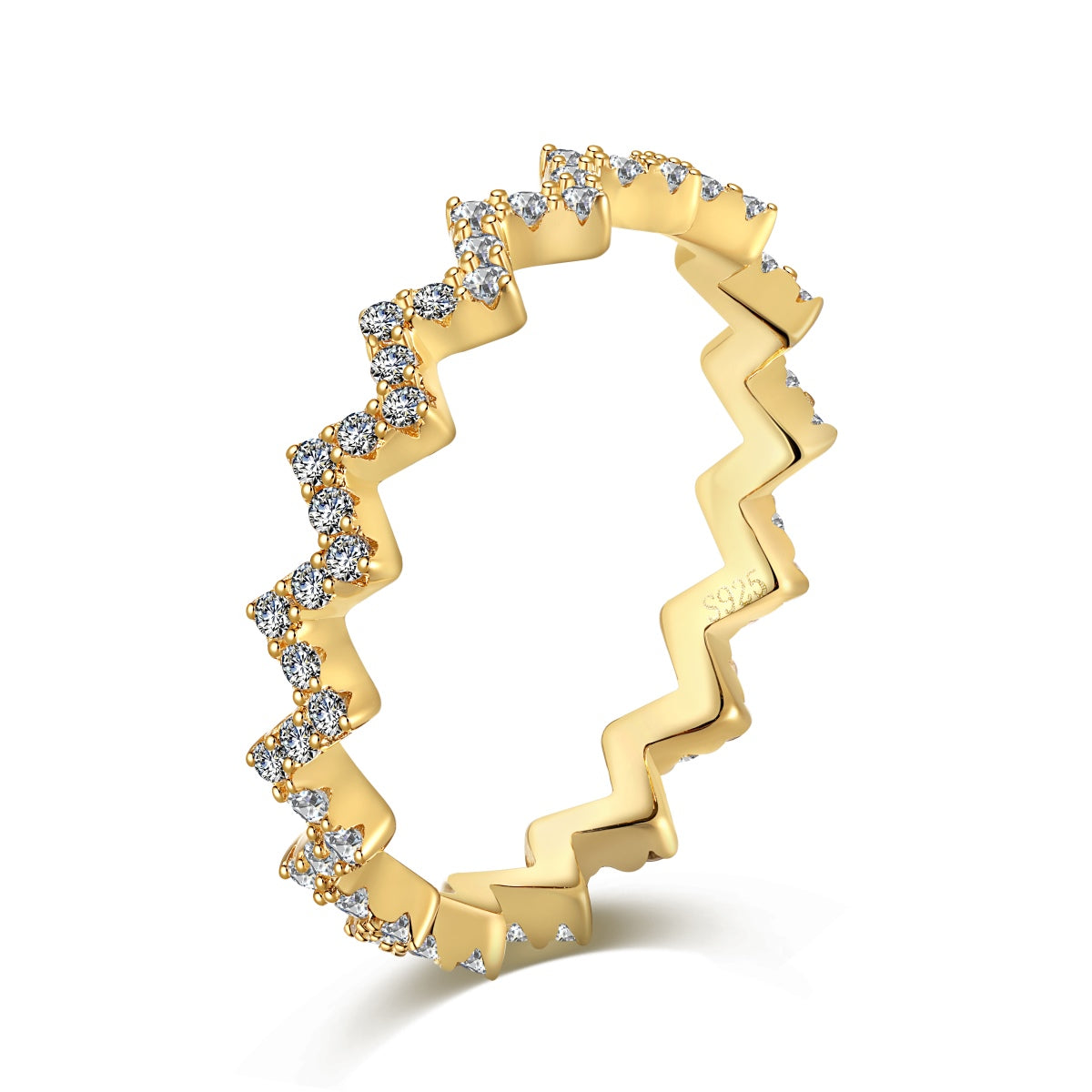 [Revel Jewelry]Delicate Enchanting Wave Shape Daily Ring