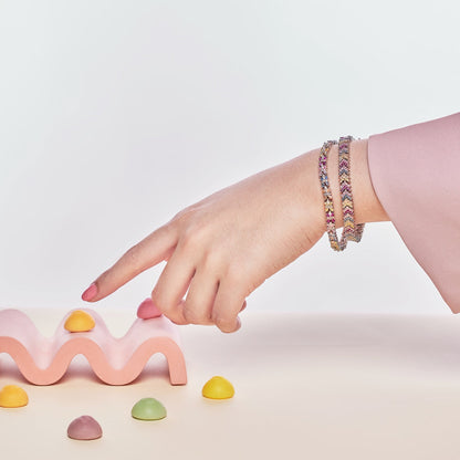 [Revel Jewelry]華やかな輝きのラウンドカットパーティブレスレット