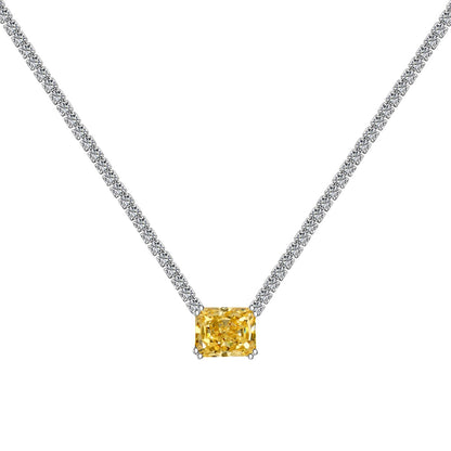 [Revel Jewelry]4.0 Carat Elegant Radiant Cut Necklace