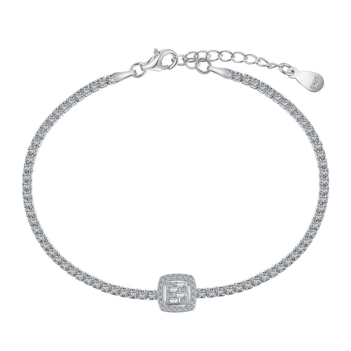 [Revel Jewelry]豪華絢爛なスクエア型バンケットブレスレット