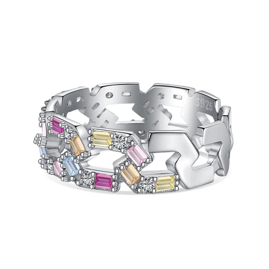 [Revel Jewelry]Sparkling Vibrant Emerald Cut Daily Ring