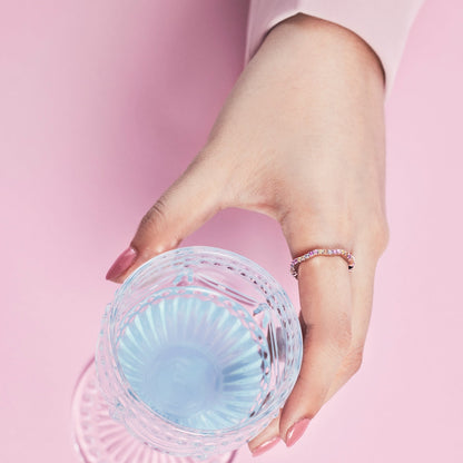 [Revel Jewelry]Zierlicher bunter Ring mit runden Steinen für Partys