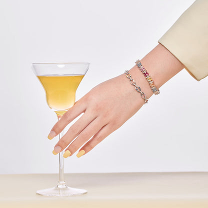 [Revel Jewelry]繊細なカラフルマルチカットパーティーブレスレット