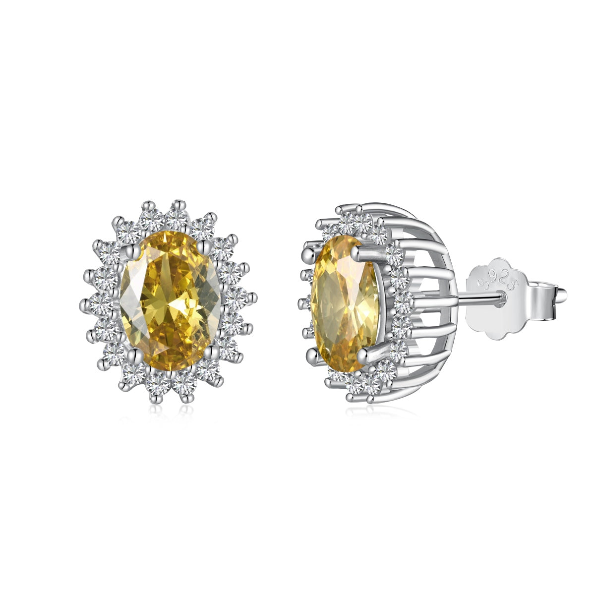 [Revel Jewelry]Delicate Radiant Oval Cut Daily Earrings
