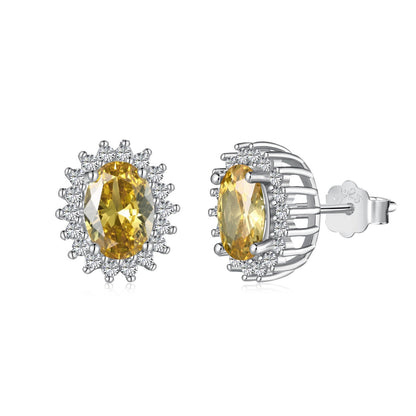 [Revel Jewelry]Delicate Radiant Oval Cut Daily Earrings