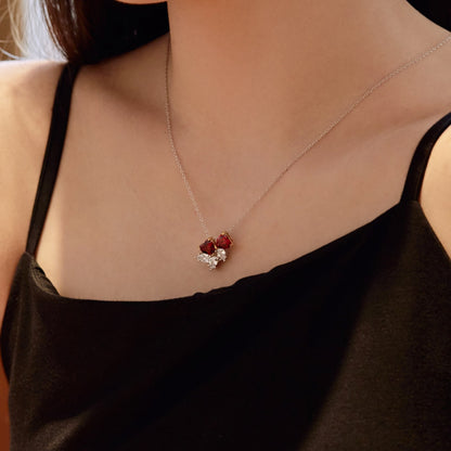 [Revel Jewelry]Dainty Red Heart Necklace