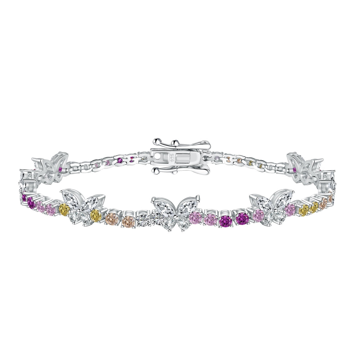 [Revel Jewelry]華やかな蝶の形のラウンドカットのデイリーブレスレット