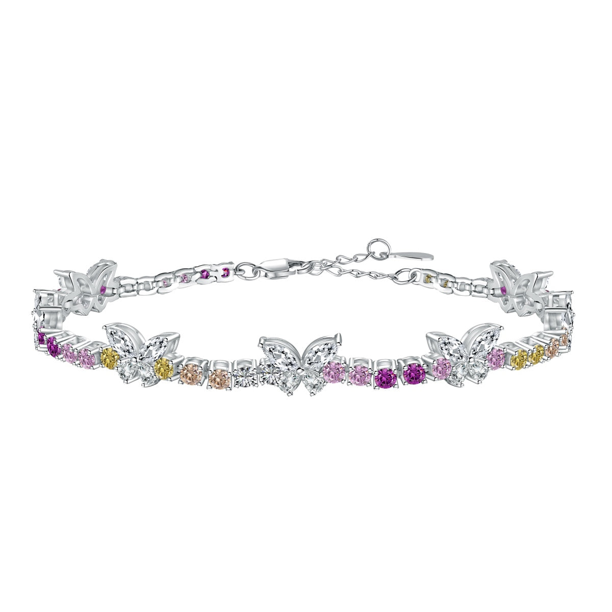 [Revel Jewelry]華やかな蝶の形のラウンドカットのデイリーブレスレット