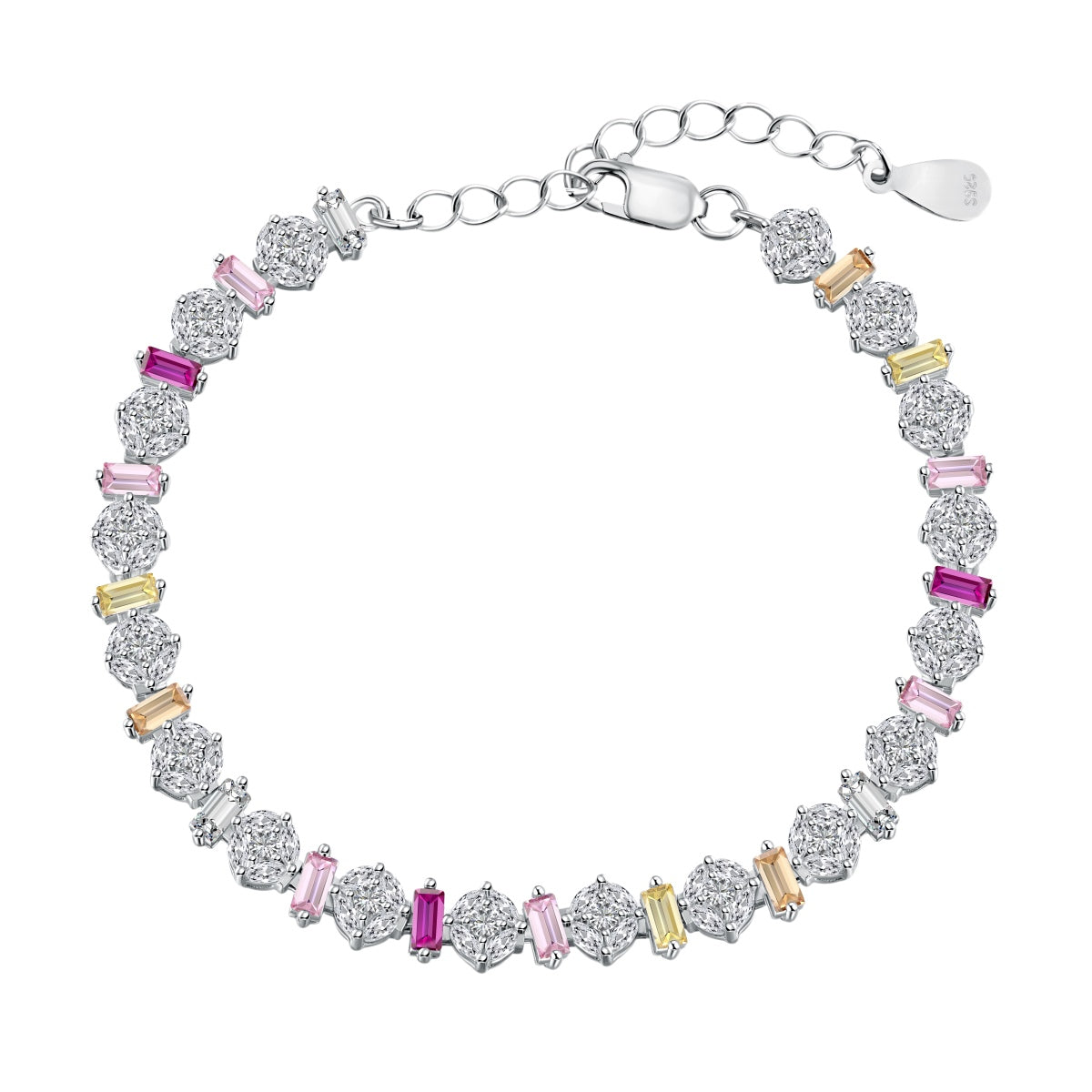 [Revel Jewelry]輝くカラフルな丸い形のデイリーブレスレット