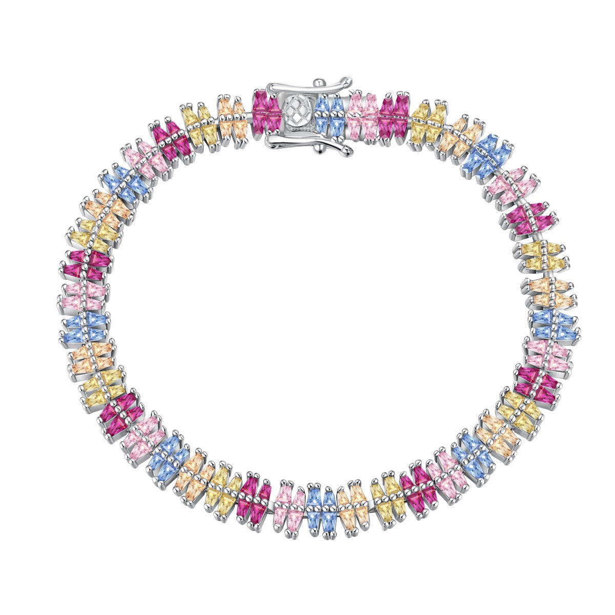 [Revel Jewelry]キラキラ輝く精巧なマルチカット パーティーブレスレット