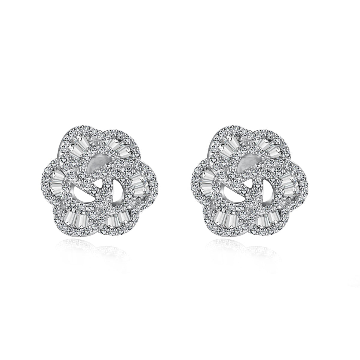 [Revel Jewelry]Exquisite Flower Shape Daily Earrings