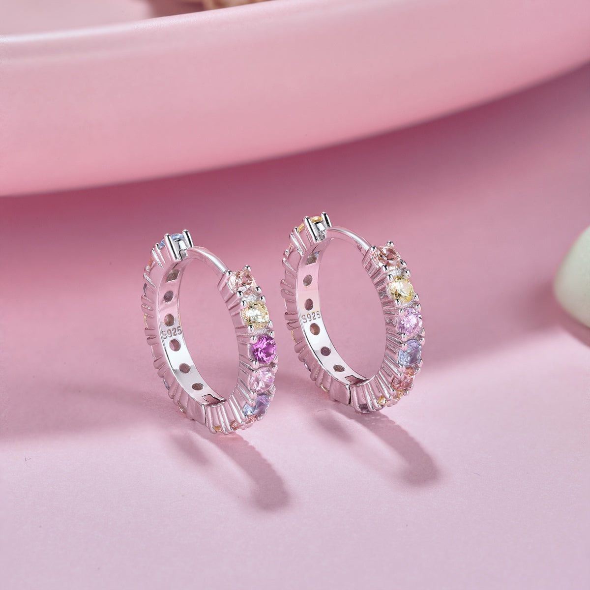 [Revel Jewelry]Radiant Colorful Round Cut Earrings