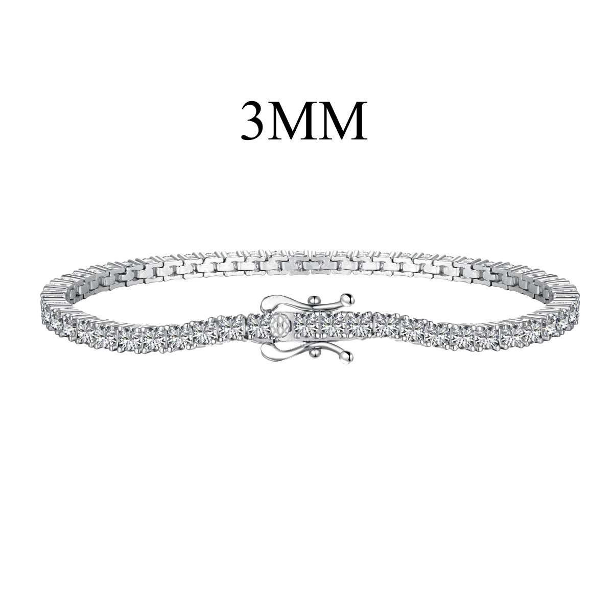 [Revel Jewelry]華奢で魅力的なラウンドカットテニスブレスレット