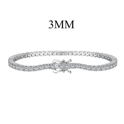 [Revel Jewelry]華奢で魅力的なラウンドカットテニスブレスレット