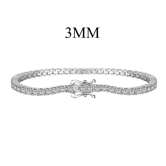 [Revel Jewelry]Dainty Charming Round Cut Tennis Bracelet