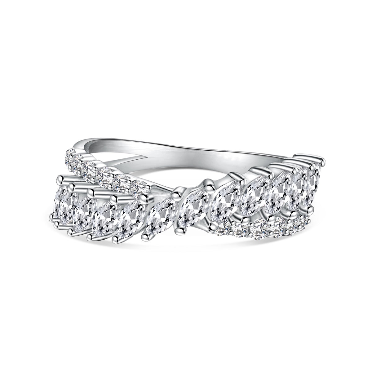 [Revel Jewelry]Einzigartiger bunter Marquise-Schliff Alltagsring