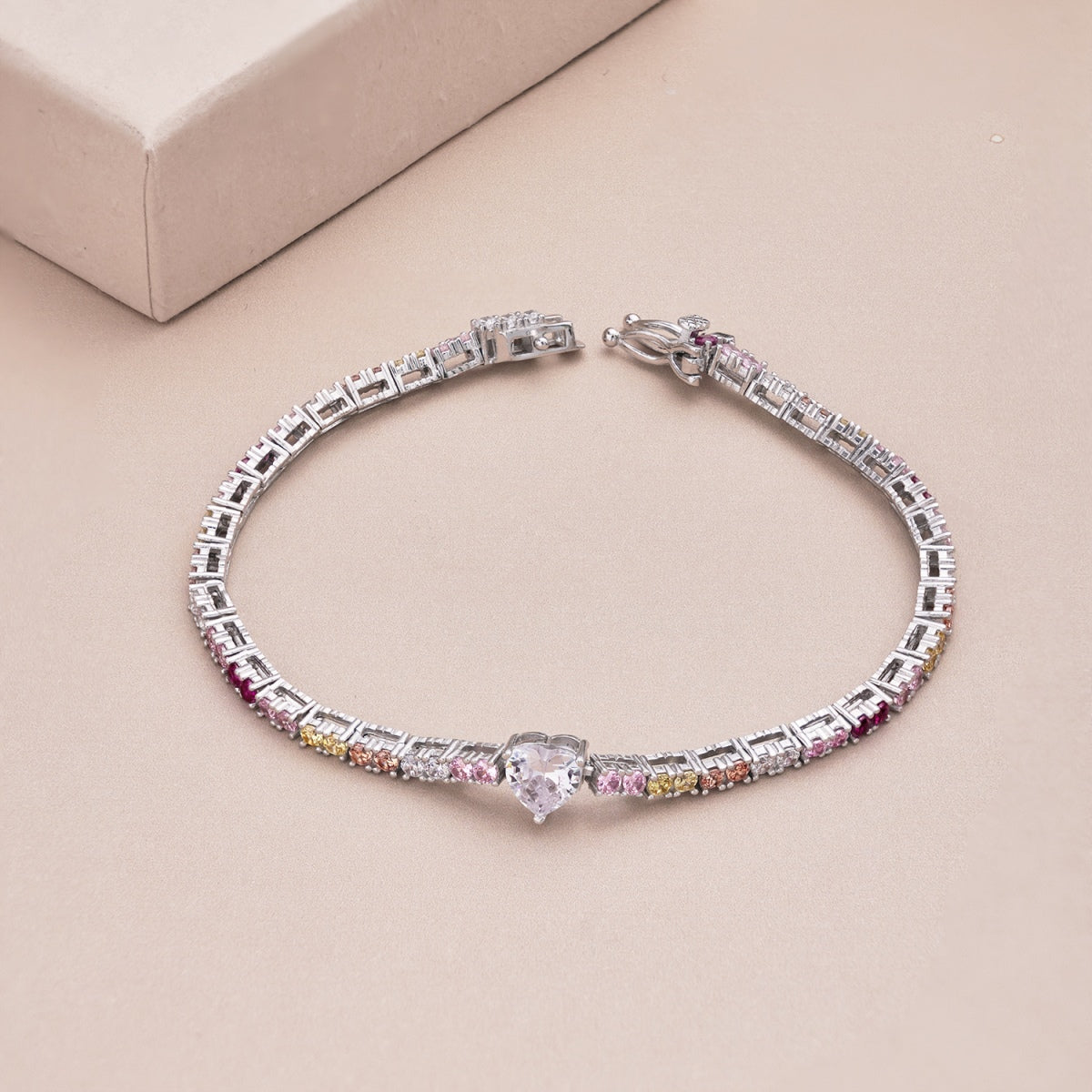 [Revel Jewelry]繊細なロマンティックハート型恋人ブレスレット