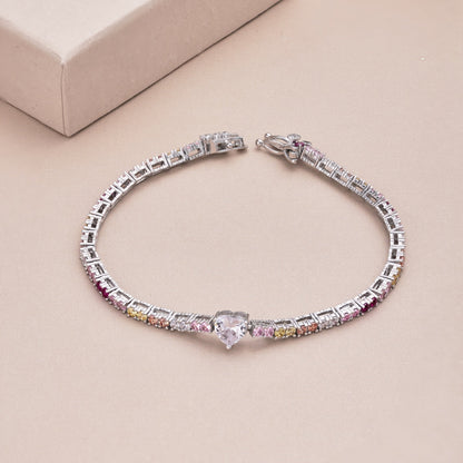 [Revel Jewelry]繊細なロマンティックハート型恋人ブレスレット