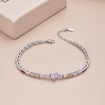 [Revel Jewelry]繊細なロマンティックハート型恋人ブレスレット