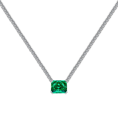 [Revel Jewelry]4.0 Carat Elegant Radiant Cut Necklace