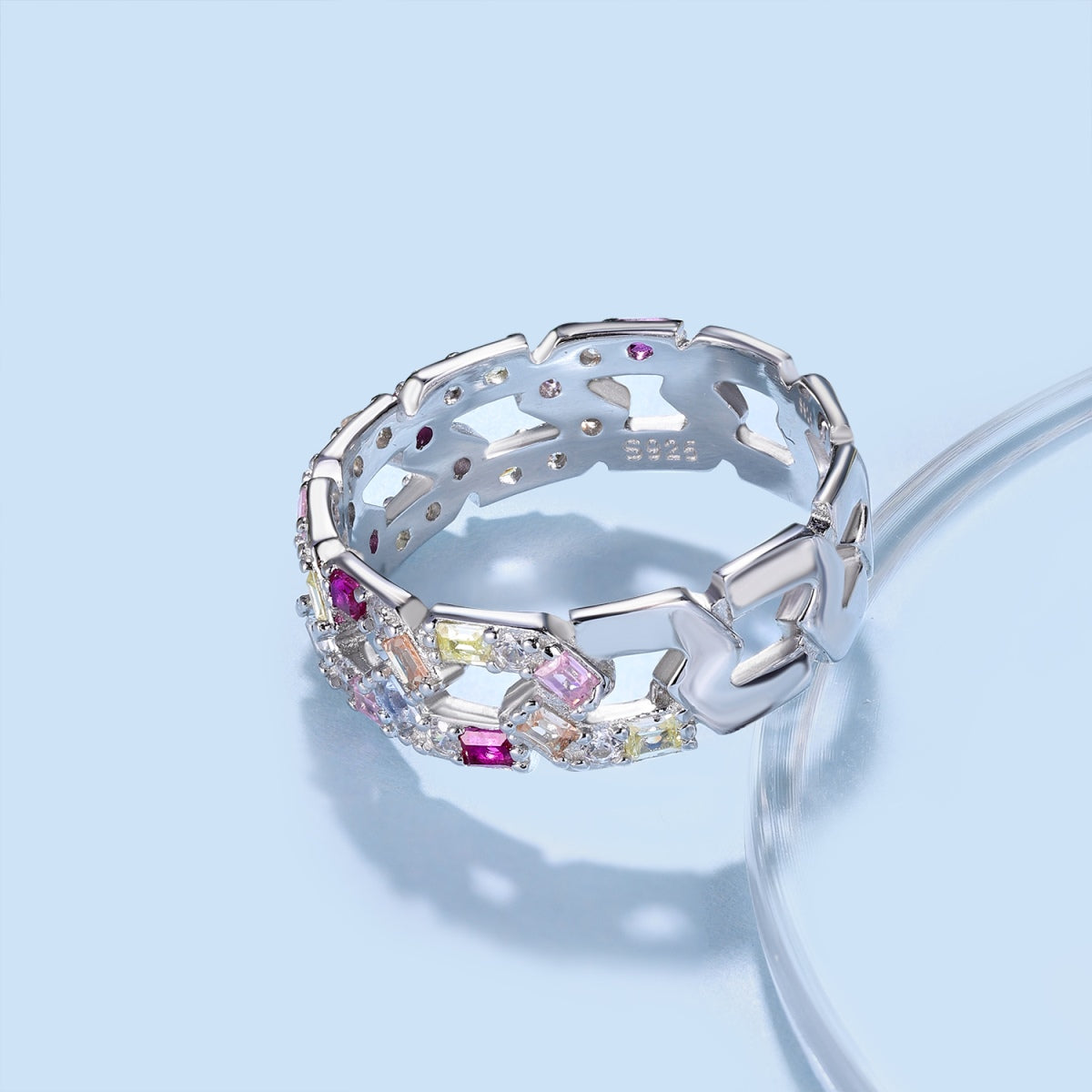 [Revel Jewelry]Sparkling Vibrant Emerald Cut Daily Ring