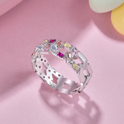 [Revel Jewelry]Sparkling Vibrant Emerald Cut Daily Ring