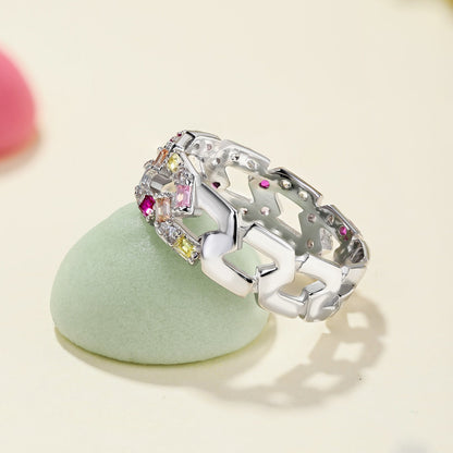 [Revel Jewelry]Sparkling Vibrant Emerald Cut Daily Ring