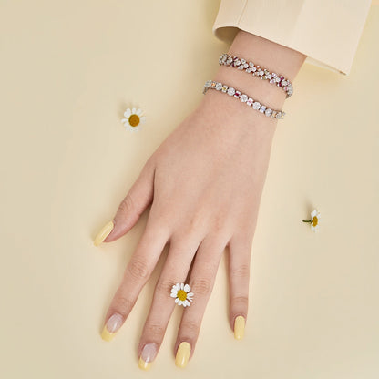 [Revel Jewelry]華奢な可憐な花形デイリーブレスレット