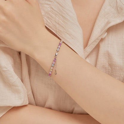 [Revel Jewelry]繊細なカラフルエメラルドカットパーティーブレスレット