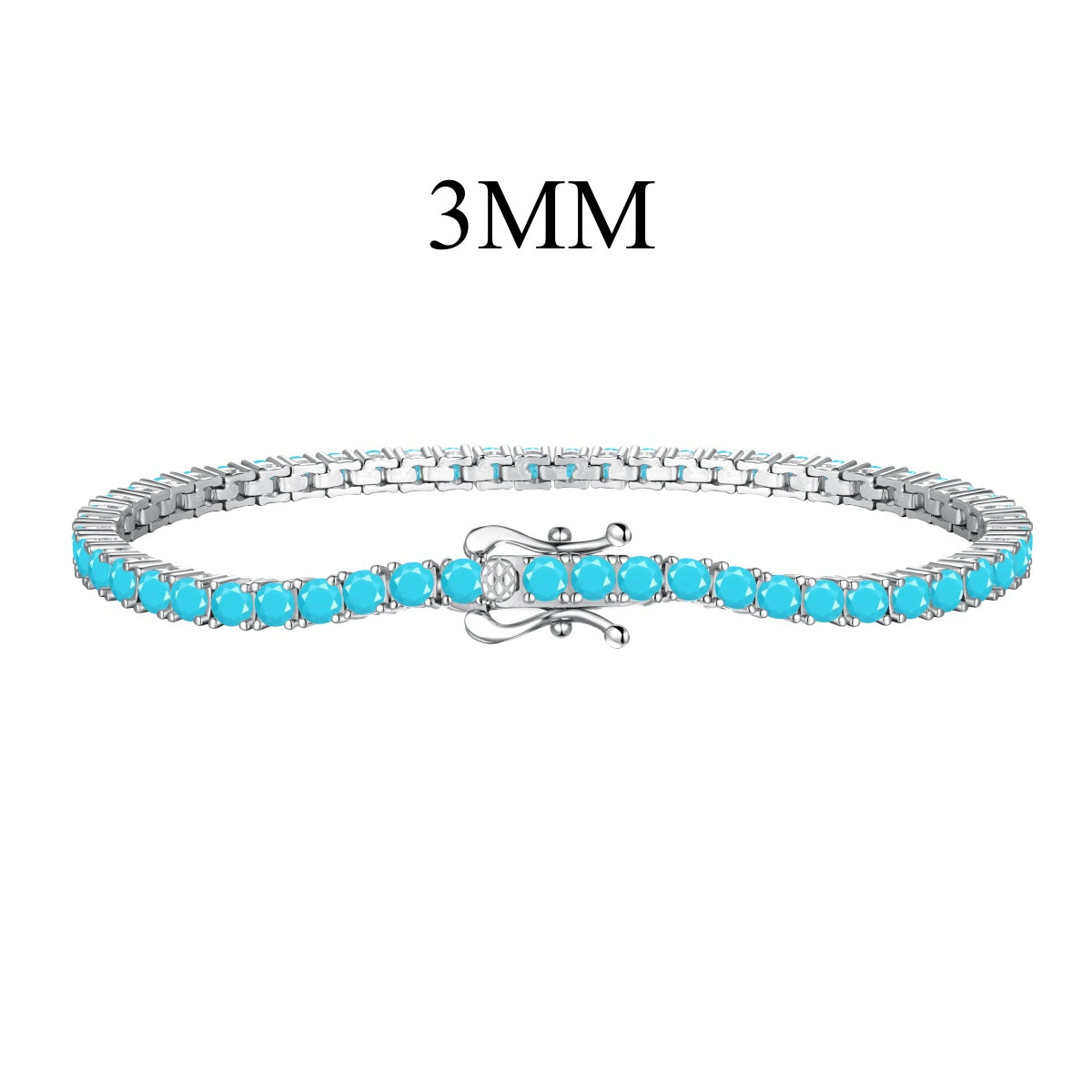 [Revel Jewelry]華奢で魅力的なラウンドカットテニスブレスレット