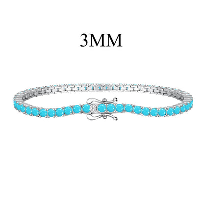 [Revel Jewelry]華奢で魅力的なラウンドカットテニスブレスレット