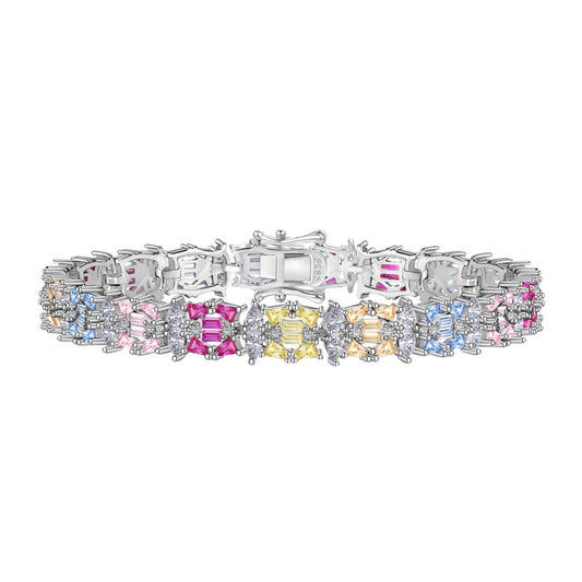 [Revel Jewelry]Zartes, farbenfrohes Armband mit verschiedenen Schliffen für die Party