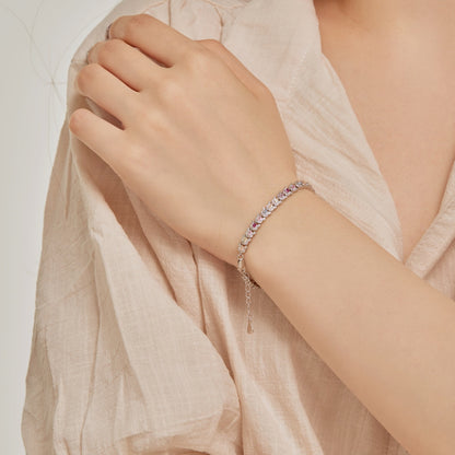 [Revel Jewelry]繊細なマルチカットカラフルデイリーブレスレット