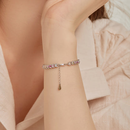 [Revel Jewelry]繊細なマルチカットカラフルデイリーブレスレット