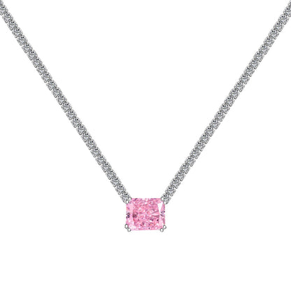 [Revel Jewelry]4.0 Carat Elegant Radiant Cut Necklace