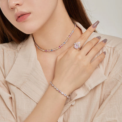 [Revel Jewelry]0.25 Carat Radiant Water Drop Shape Daily Bracelet