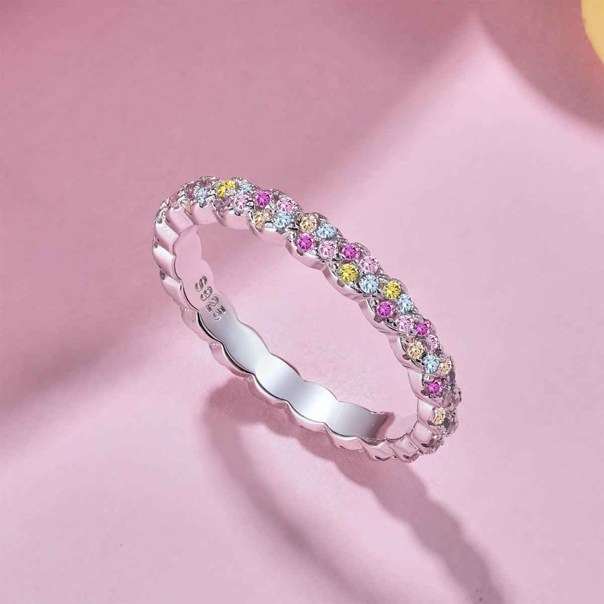 [Revel Jewelry]Dainty Ebullient Round Cut Daily Ring