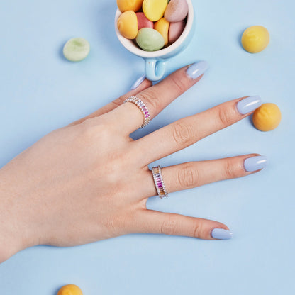 [Revel Jewelry]Auffälliger kunstvoller Cocktailring mit Smaragdschliff